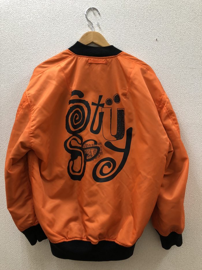 半額SALE☆ stussy リバーシブルMA-1ブルゾンオレンジ×ワインレッド 総