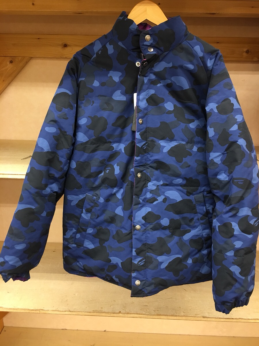 BAPE 迷彩リバーシブルダウンジャケット-