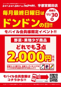 宇都宮鶴田_11月ドンドンの日