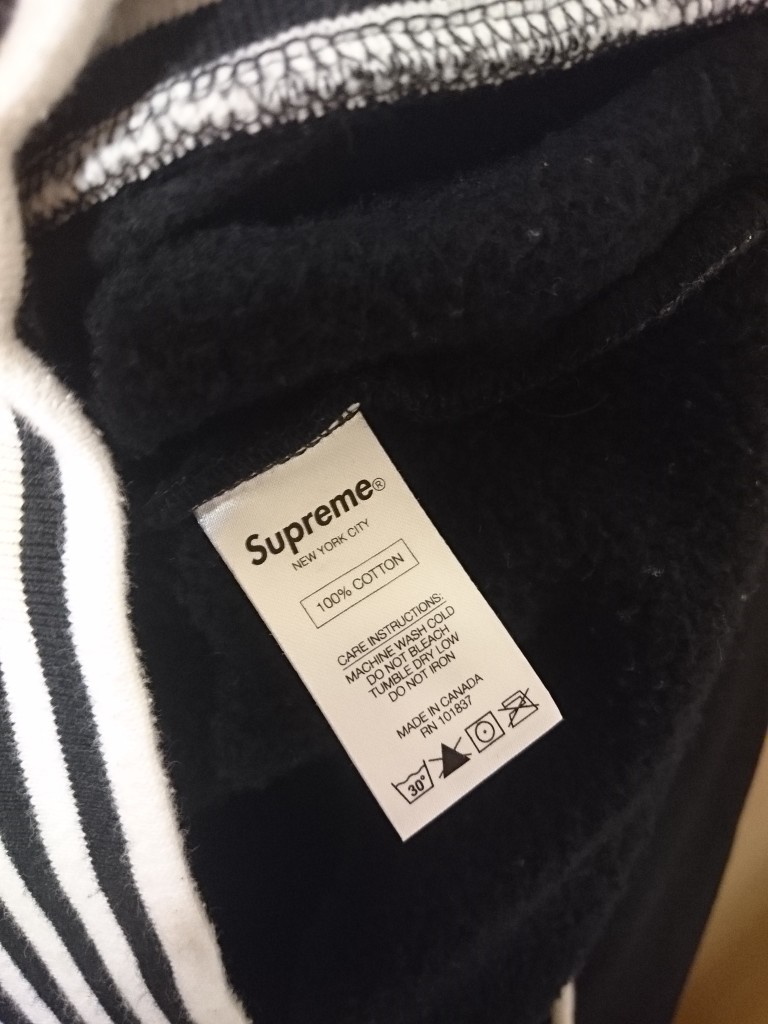 Supreme -14aw  Classic Logo Striped Rib Crewneck (5)