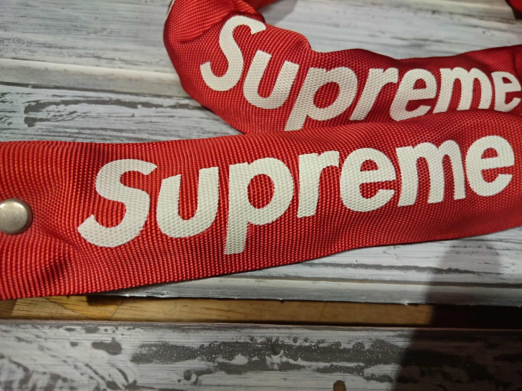 国内正規品 supreme × fragment バイクチェーン レッド-